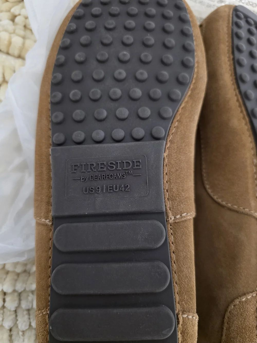Men's Chestnut Shearling-Lined Slippers